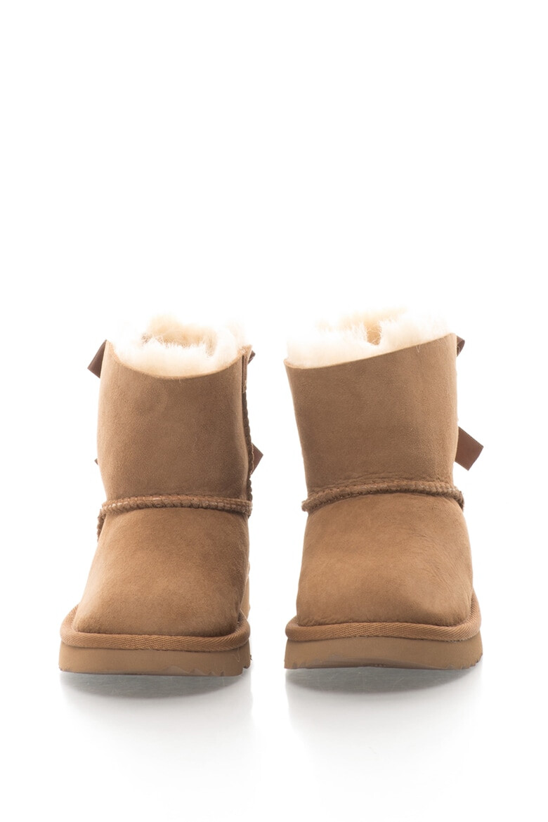 UGG Велурени боти Mini Bailey с панделка - Карамел - Pepit.bg