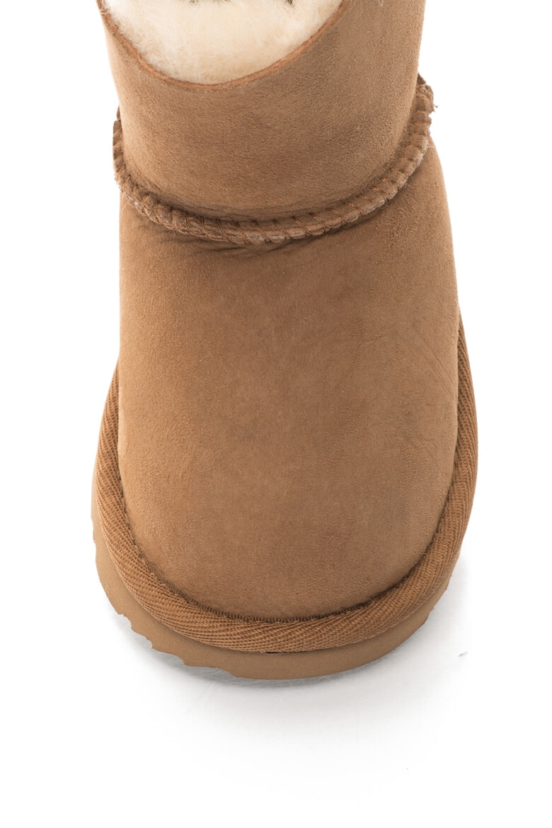 UGG Велурени боти Mini Bailey с панделка - Карамел - Pepit.bg
