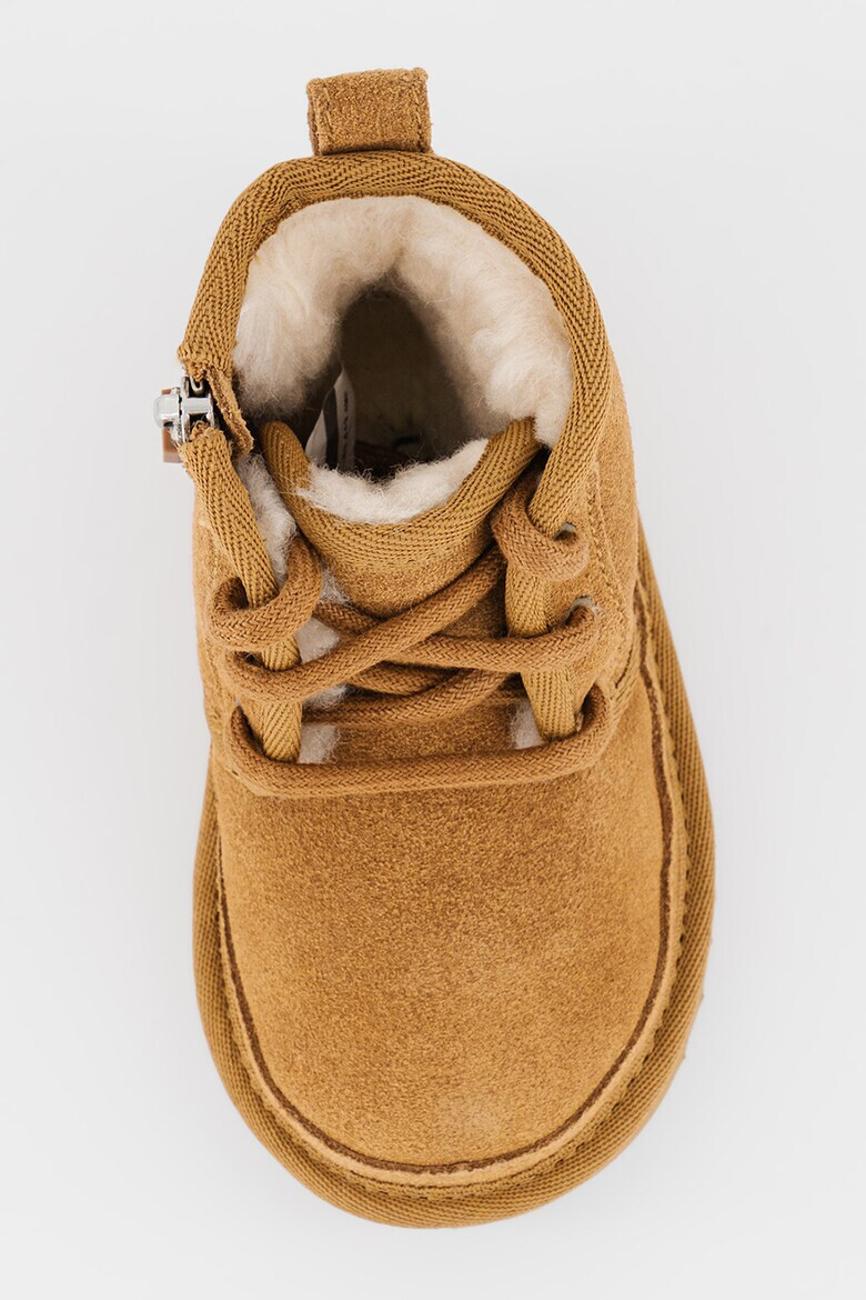 UGG Велурени боти Neumel II с връзки - Тъмножълт - Pepit.bg