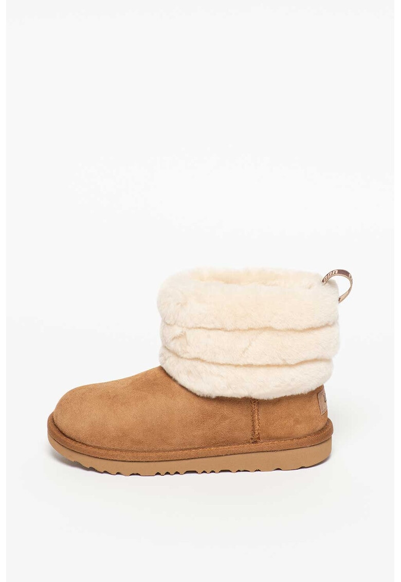 UGG Велурени ботуши Fluff Mini без закопчаване - Pepit.bg