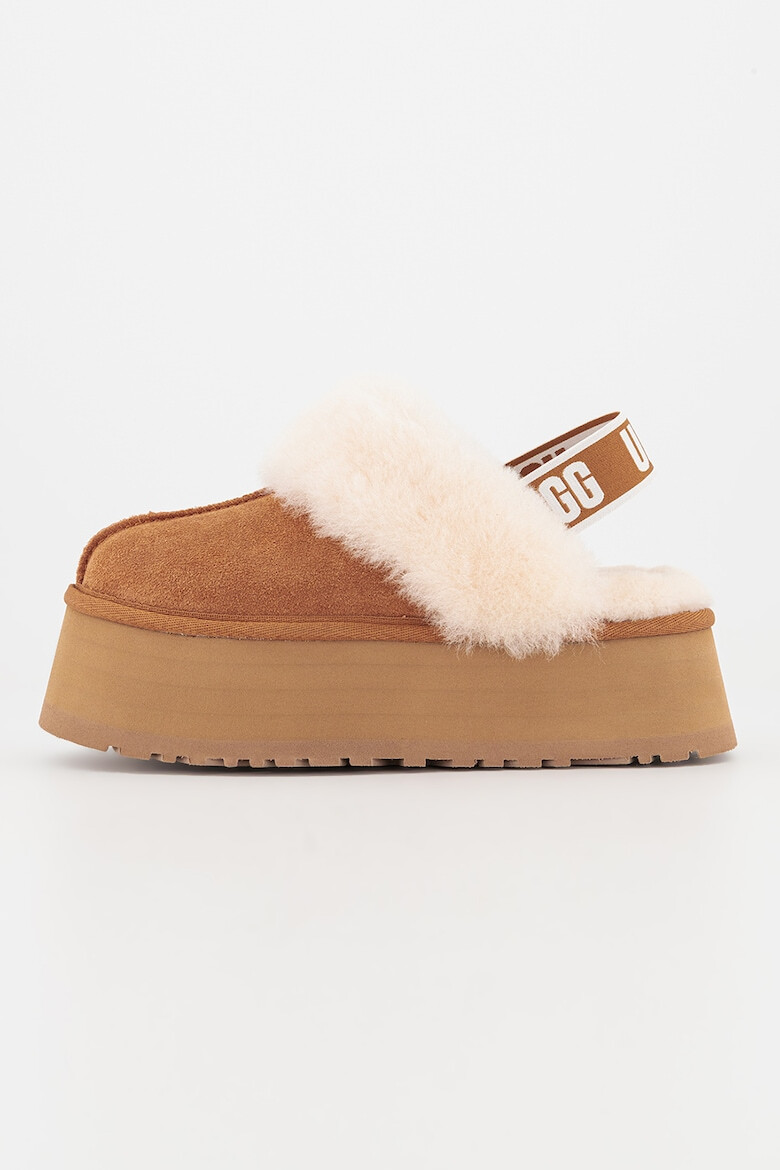 UGG Велурени чехли Funkette с отворена пета - Pepit.bg