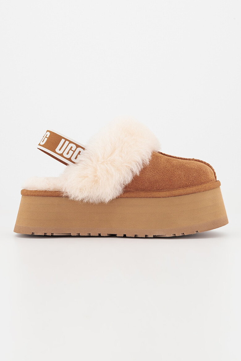 UGG Велурени чехли Funkette с отворена пета - Pepit.bg