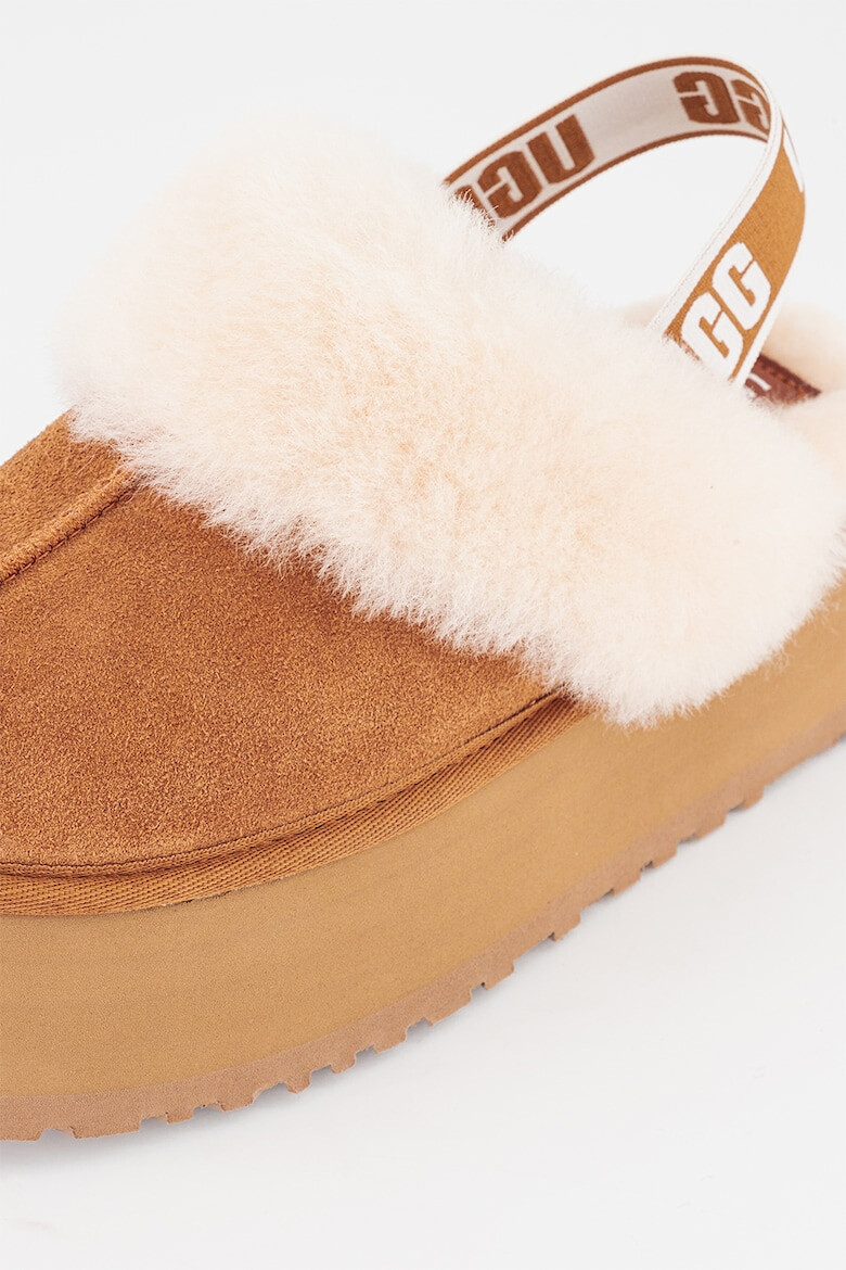 UGG Велурени чехли Funkette с отворена пета - Pepit.bg