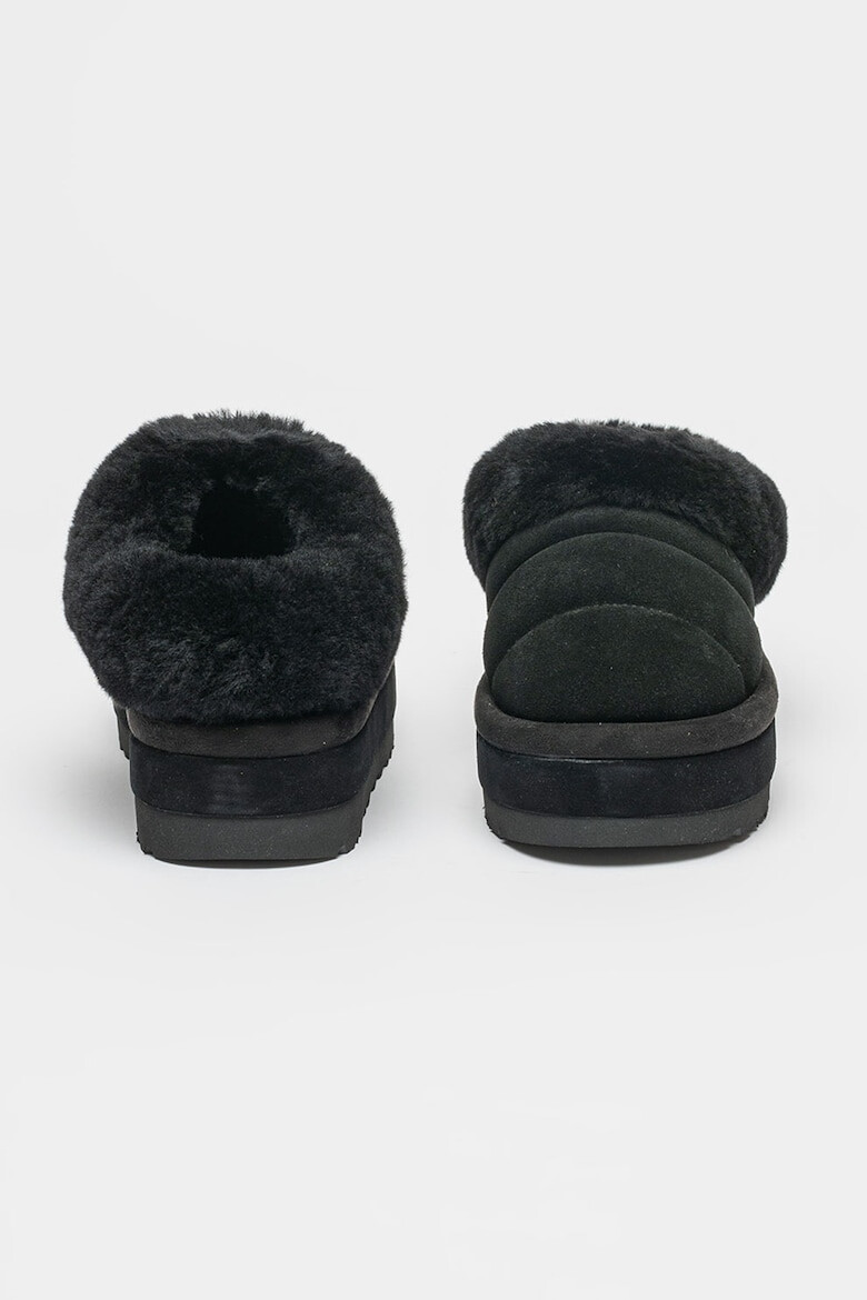 UGG Велурени чехли Tazzlita с платформа и еко пух - Pepit.bg