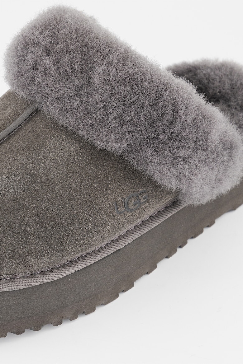 UGG Велурени домашни пантофи Disquette с вълнена вата - Pepit.bg