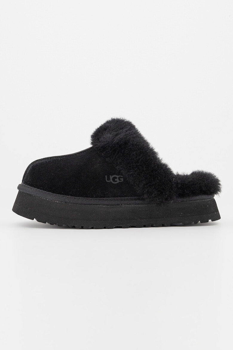 UGG Велурени домашни пантофи Disquette с вълнена вата - Pepit.bg