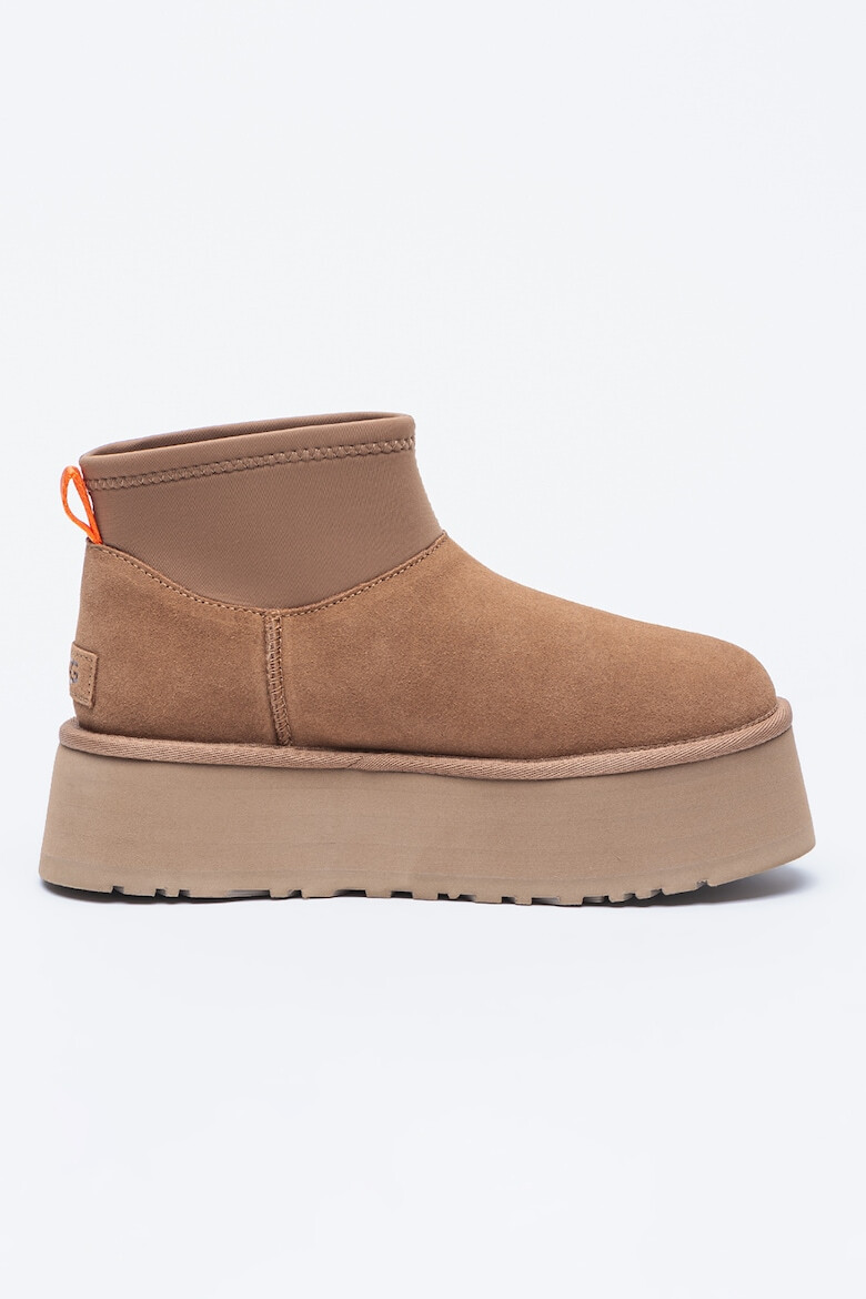 UGG Велурени зимни боти Classic Mini Dipper с текстил - Pepit.bg