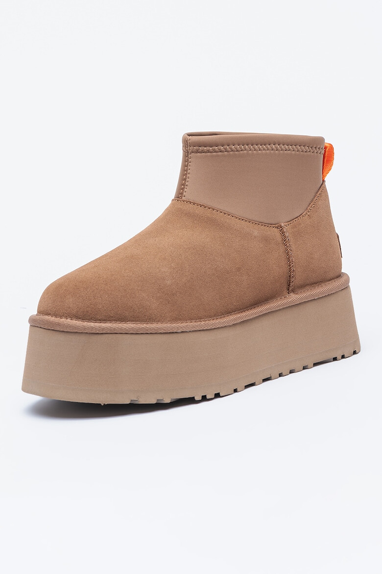 UGG Велурени зимни боти Classic Mini Dipper с текстил - Pepit.bg