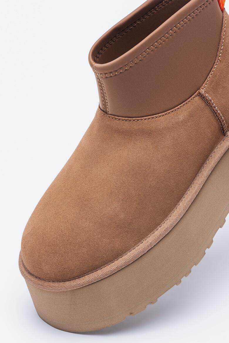 UGG Велурени зимни боти Classic Mini Dipper с текстил - Pepit.bg