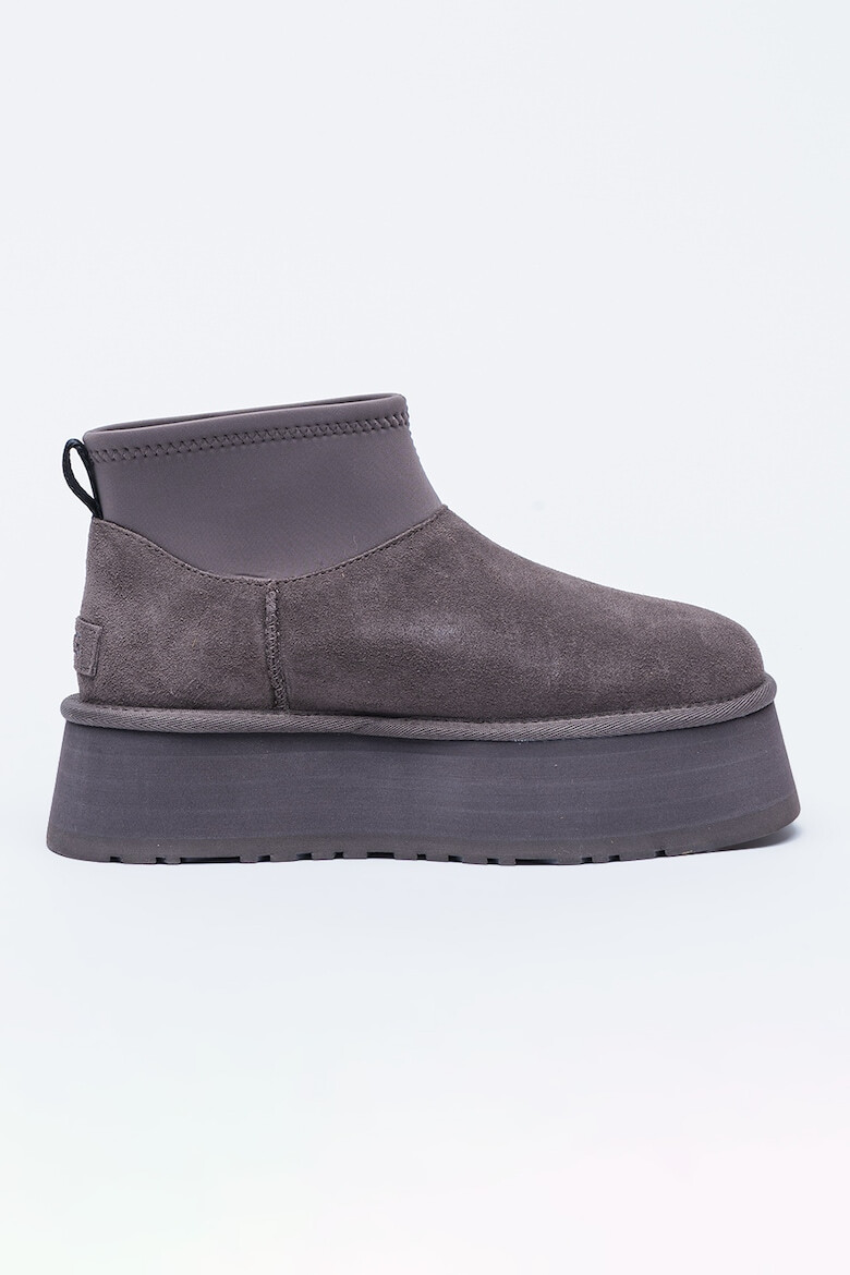 UGG Велурени зимни боти Classic Mini Dipper с текстил - Pepit.bg