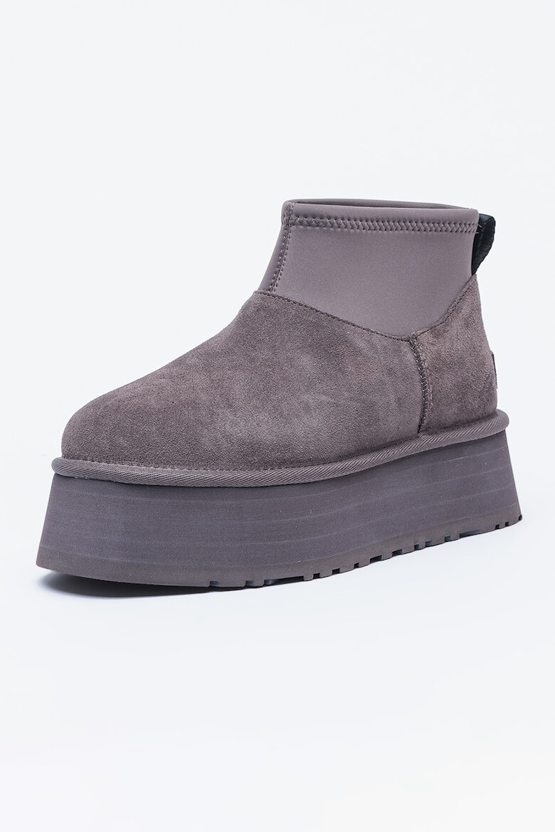 UGG Велурени зимни боти Classic Mini Dipper с текстил - Pepit.bg