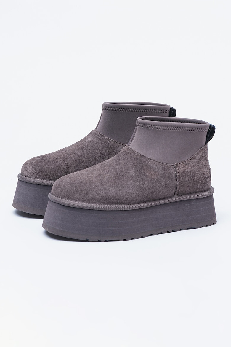 UGG Велурени зимни боти Classic Mini Dipper с текстил - Pepit.bg