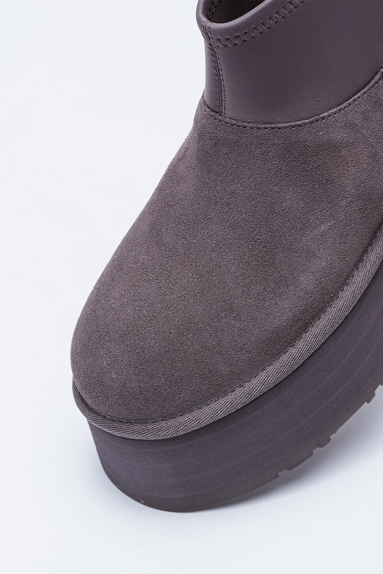 UGG Велурени зимни боти Classic Mini Dipper с текстил - Pepit.bg