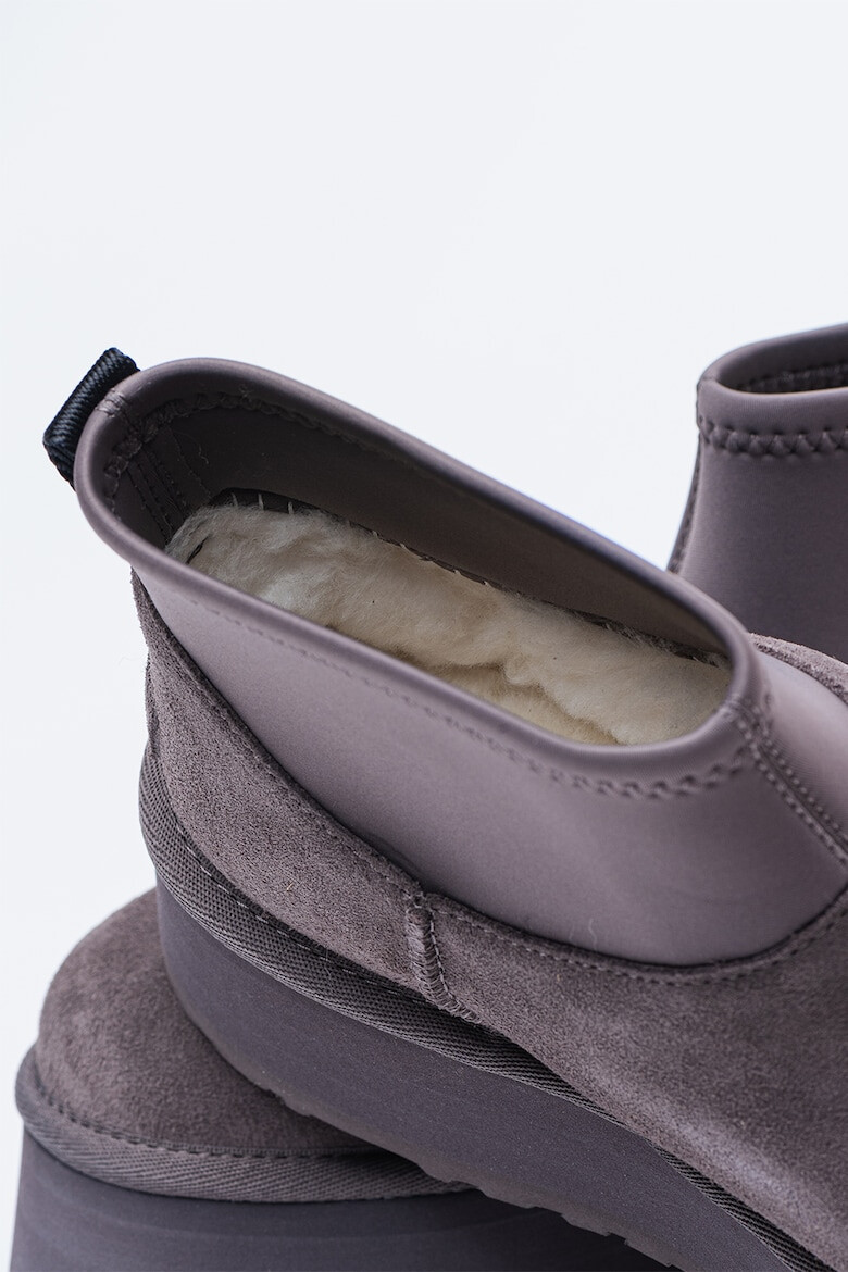 UGG Велурени зимни боти Classic Mini Dipper с текстил - Pepit.bg