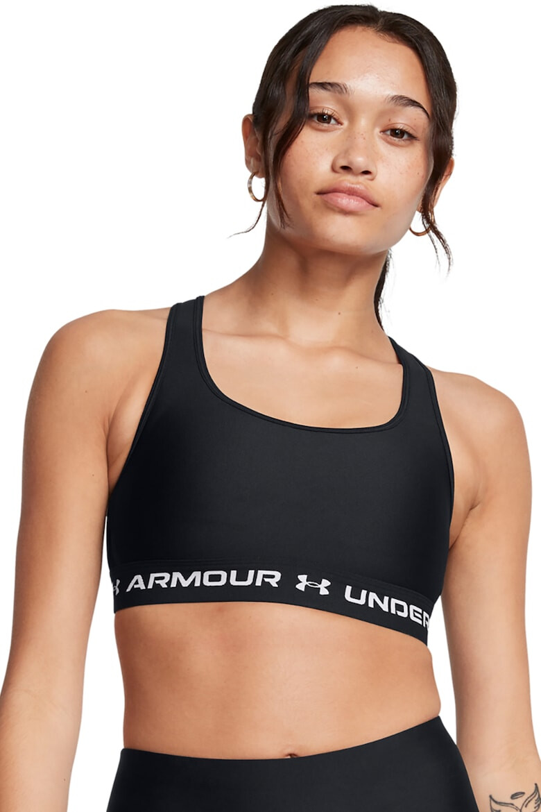 Under Armour Фитнес бюстие с лого и средна поддръжка - Pepit.bg