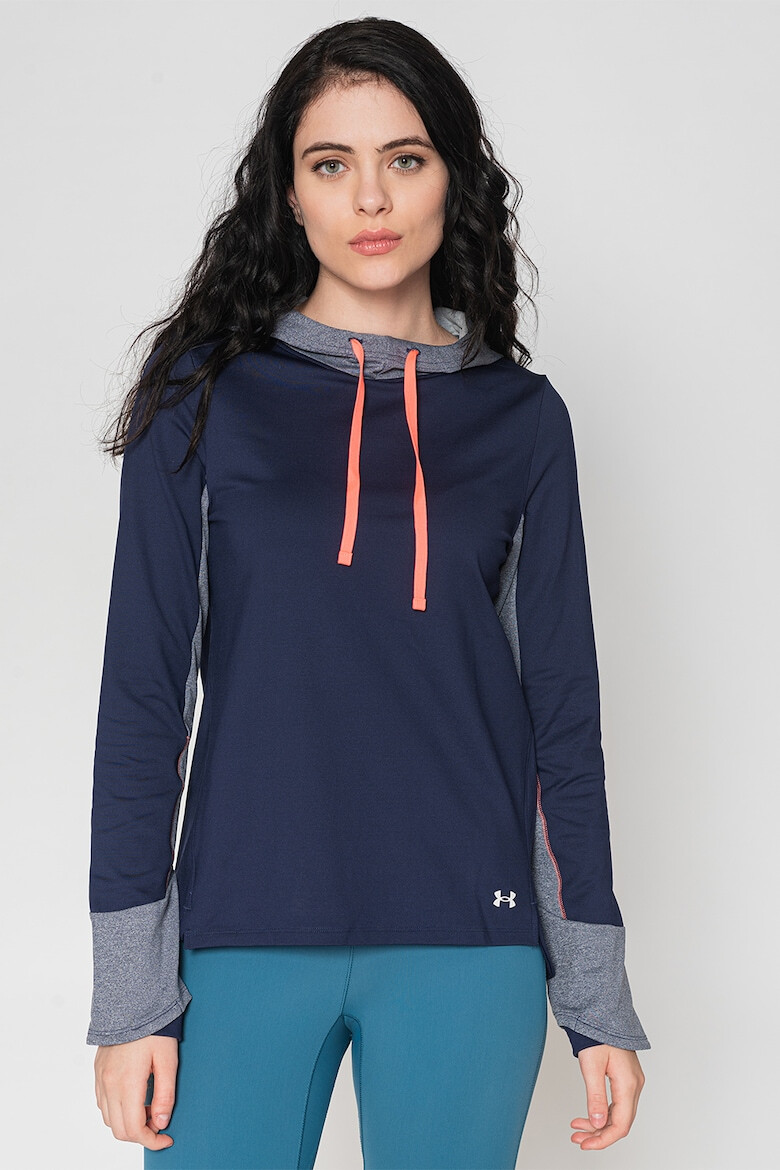 Under Armour Фитнес худи ColdGear с дизайн с цветен блок - Pepit.bg