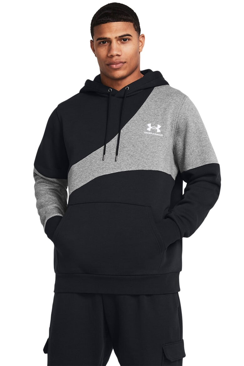 Under Armour Фитнес худи Essential FLC Blocked с джоб кенгуру - Pepit.bg