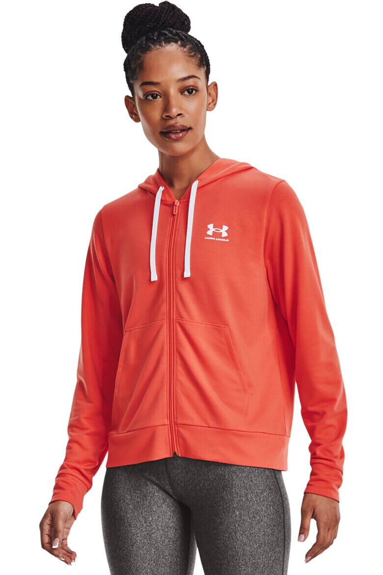 Under Armour Фитнес худи Rival с лиосел и цип - Pepit.bg
