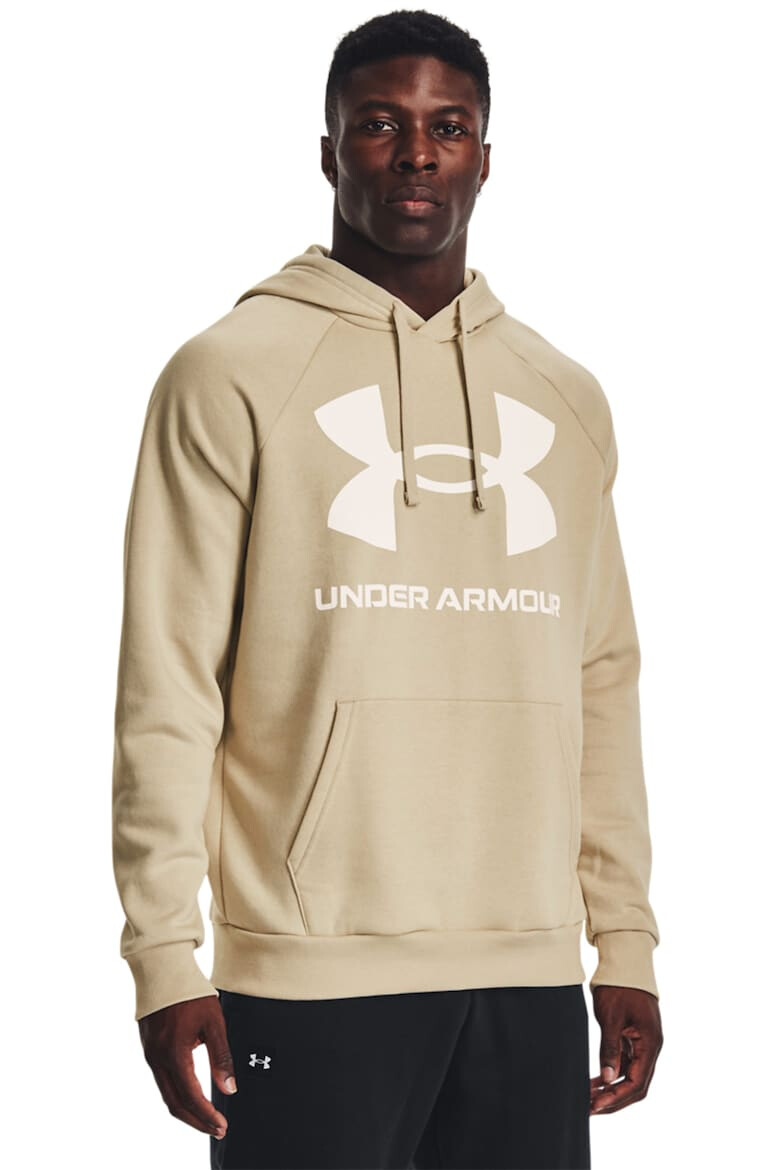 Under Armour Фитнес худи Rival с лого и ръкави реглан - Pepit.bg