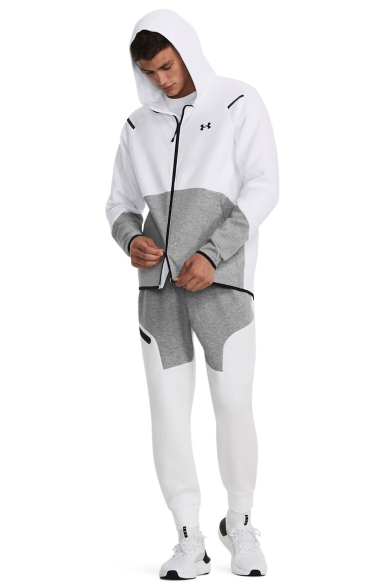 Under Armour Фитнес худи Unstoppable с цип - Бял/Сив - Pepit.bg