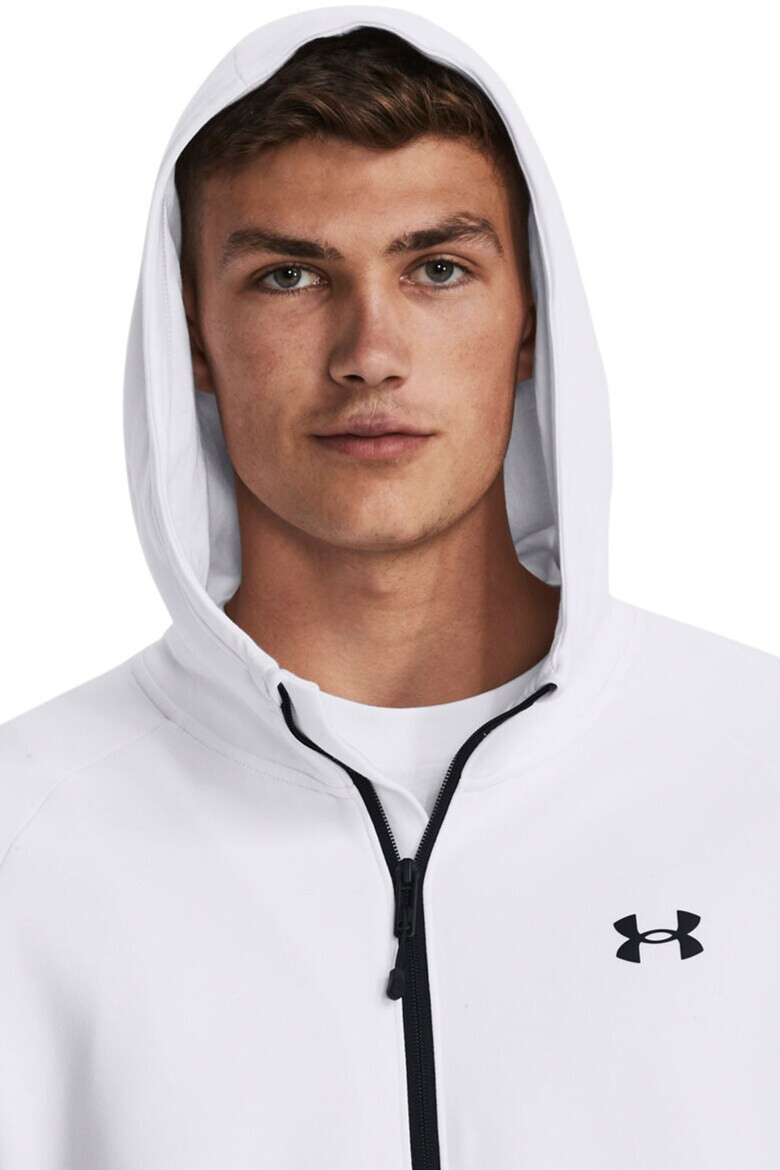 Under Armour Фитнес худи Unstoppable с цип - Бял/Сив - Pepit.bg