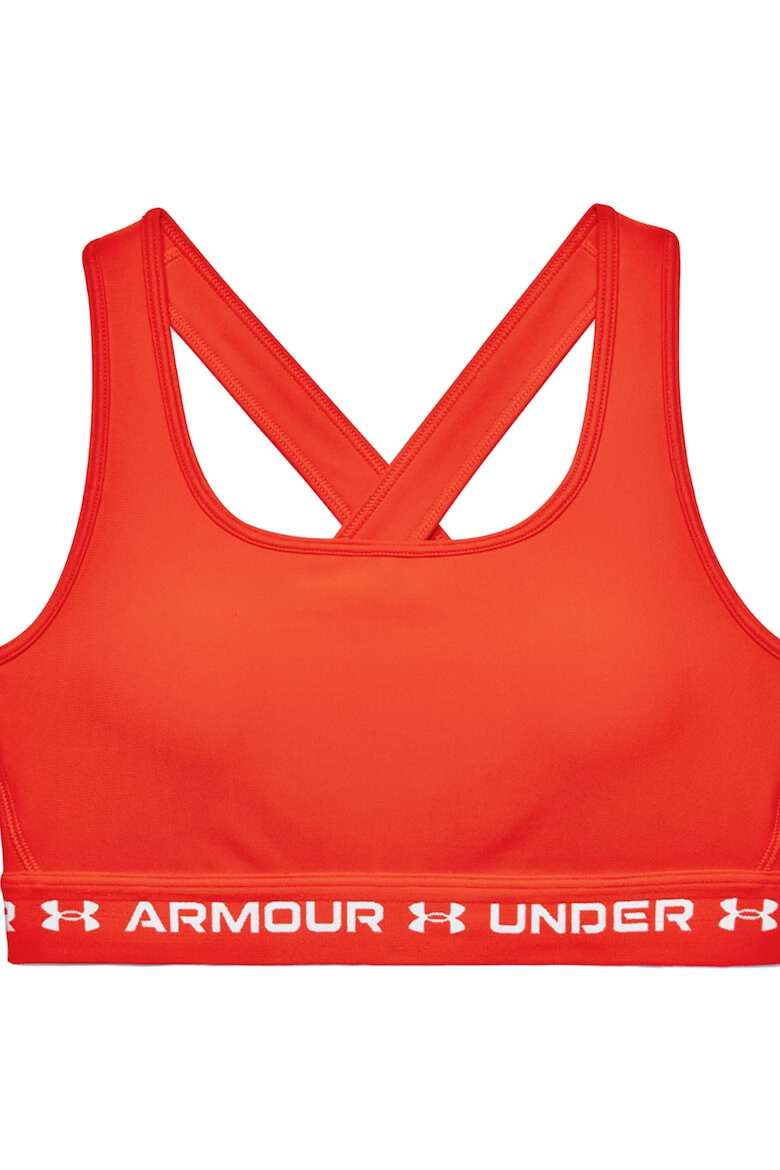 Under Armour Фитнес бюстие с лого и средна поддръжка - Pepit.bg