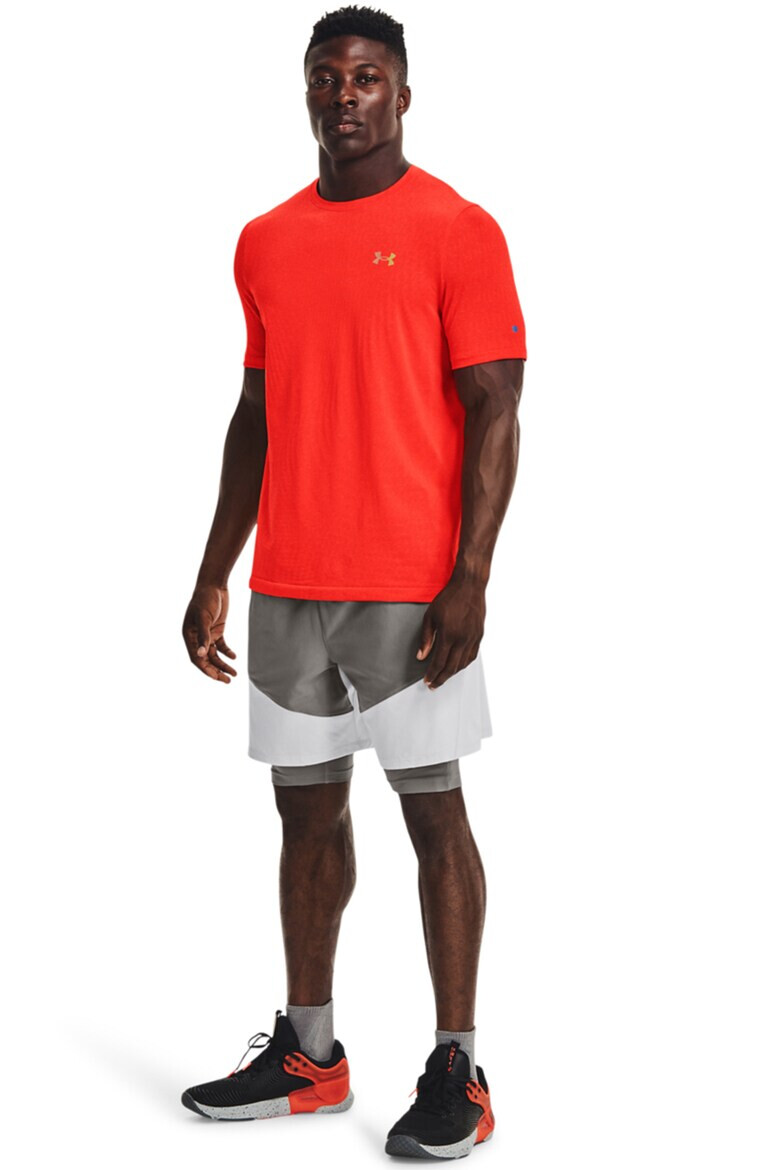 Under Armour Фитнес тениска Rush с овално деколте - Pepit.bg