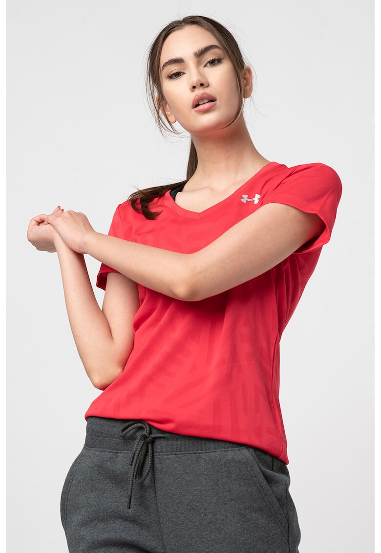 Under Armour Фитнес тениска Tech с шиц деколте - Pepit.bg