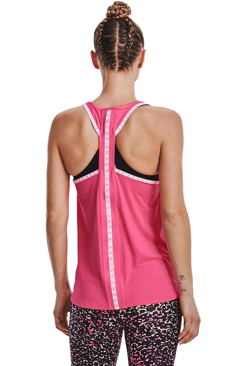 Under Armour Фитнес топ Knockout с лого - Pepit.bg