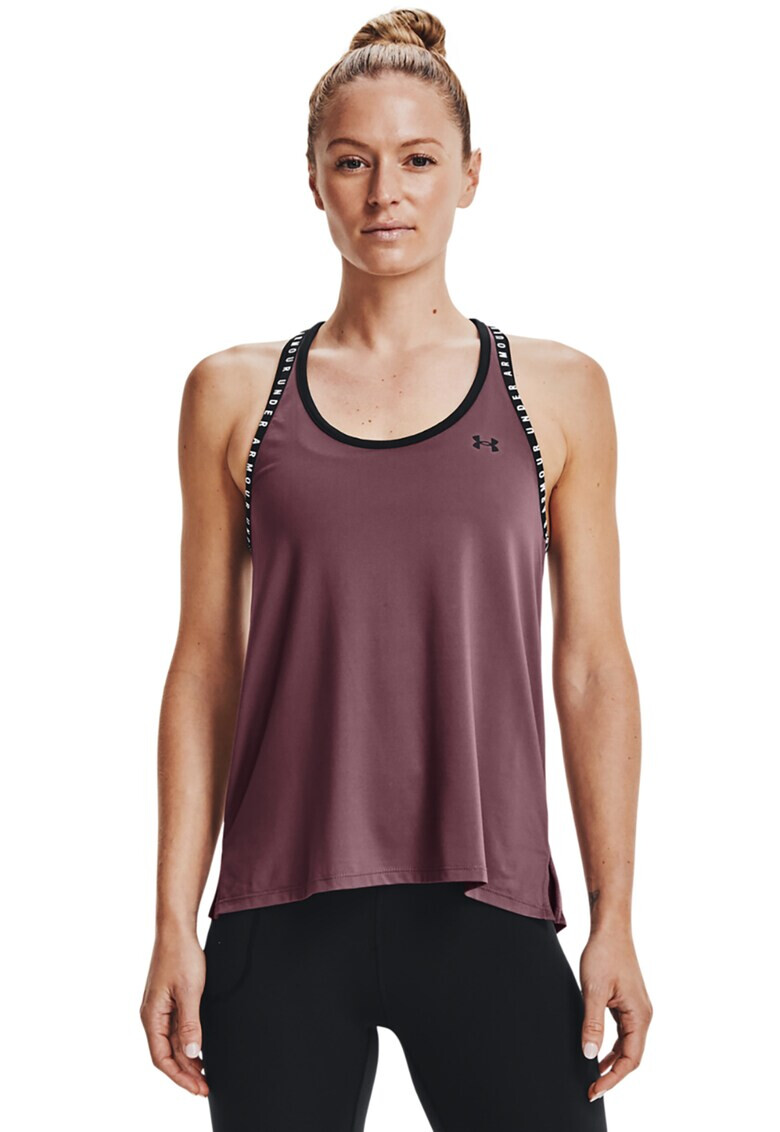 Under Armour Фитнес топ Knockout с лого - Pepit.bg