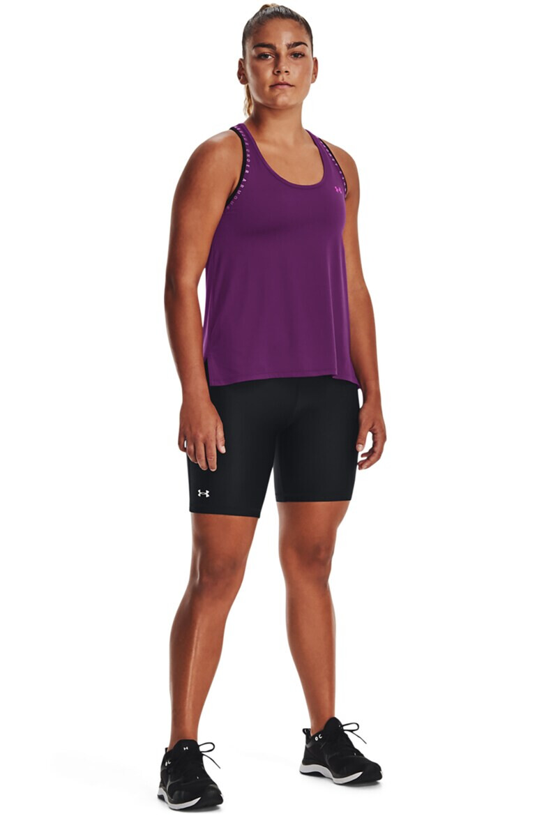 Under Armour Фитнес топ Knockout с лого - Pepit.bg