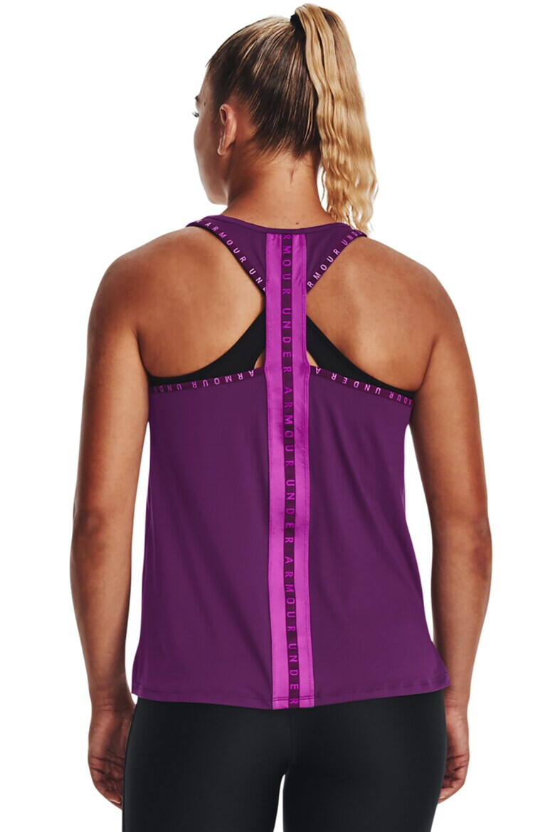 Under Armour Фитнес топ Knockout с лого - Pepit.bg