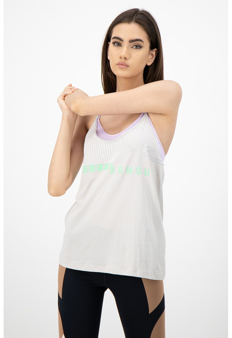 Under Armour Фитнес топ с лого - Pepit.bg