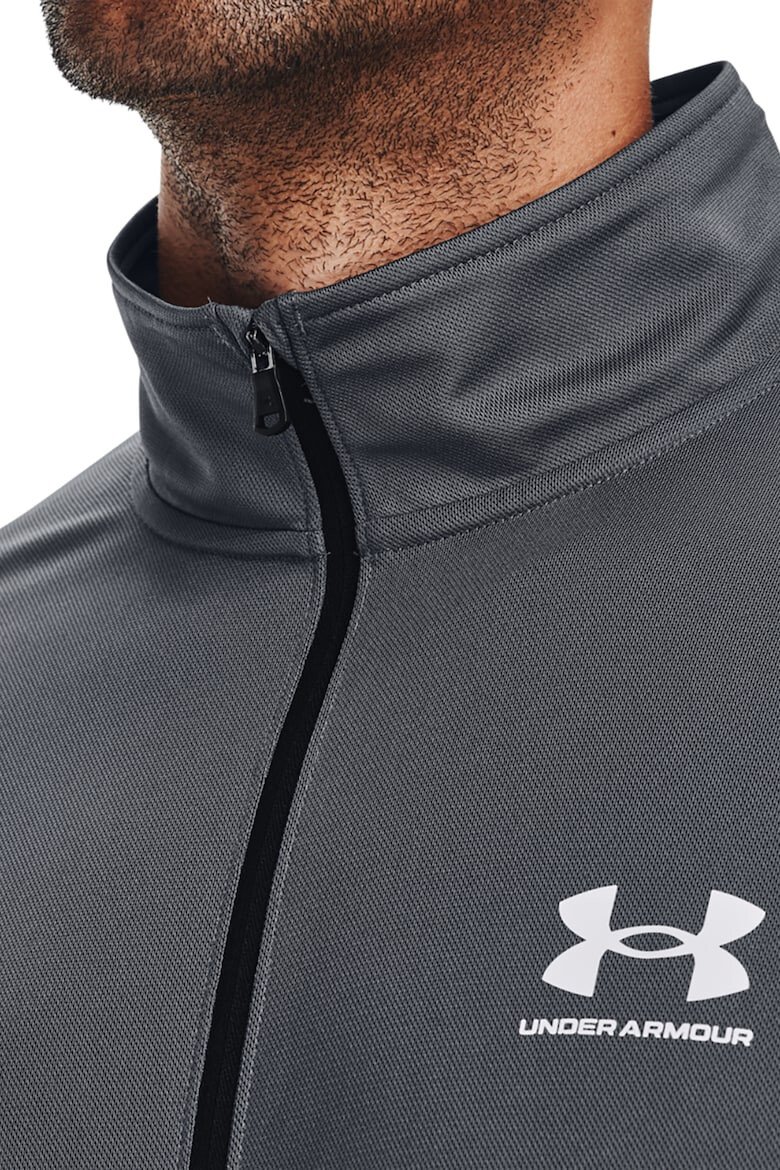 Under Armour Фитнес суитшърт от пике с цип - Pepit.bg