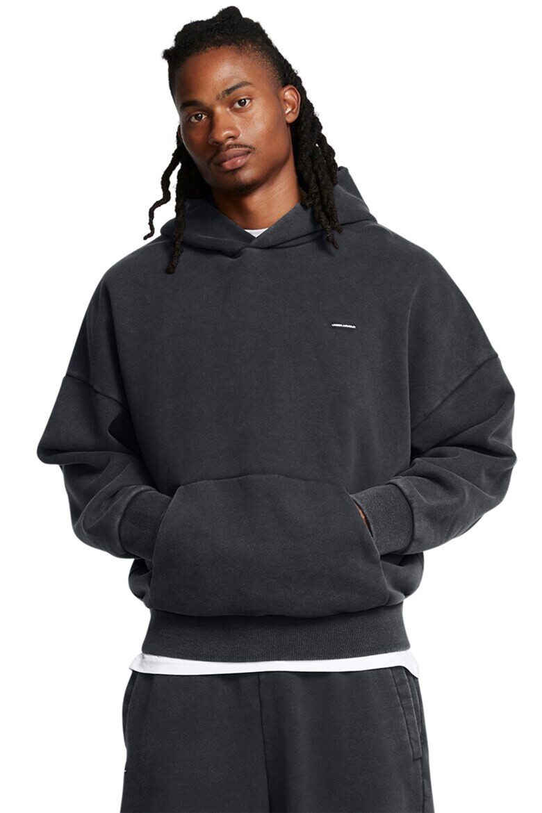 Under Armour Худи с джоб кенгуру - Tъмносив - Pepit.bg