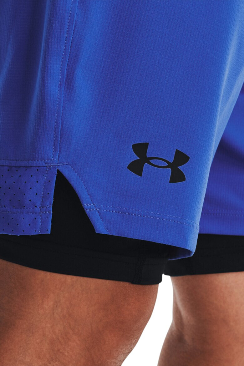 Under Armour Къс фитнес панталон Vanish Woven с дизайн 2в1 - Pepit.bg