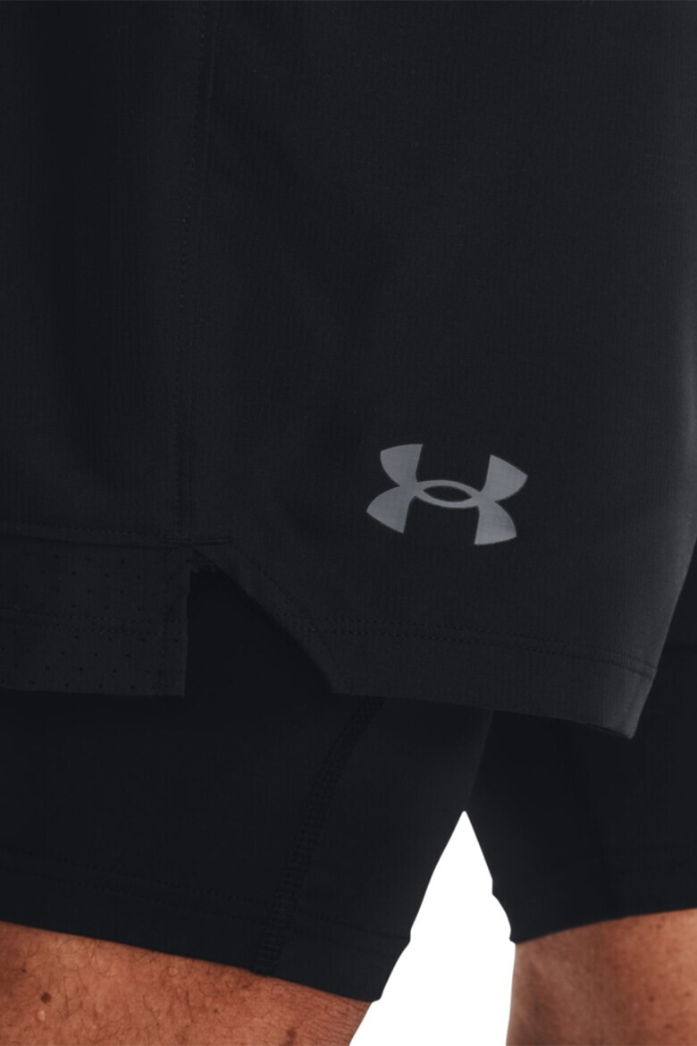 Under Armour Къс фитнес панталон Vanish Woven с дизайн 2в1 - Pepit.bg