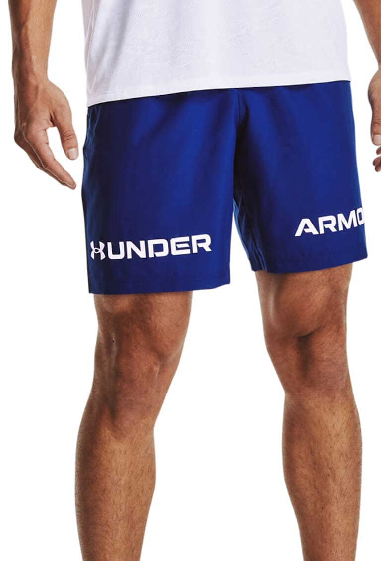 Under Armour Къс фитнес панталон Woven Graphic Wordmark с лого - Pepit.bg