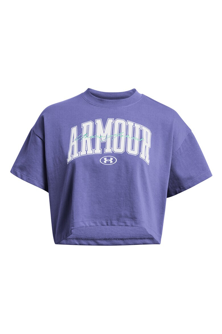 Under Armour Къса фитнес тениска с лого - Pepit.bg