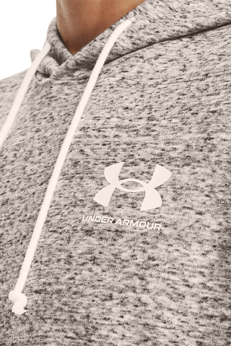 Under Armour Пухено тренировъчно худи Rival с къси ръкави - Pepit.bg