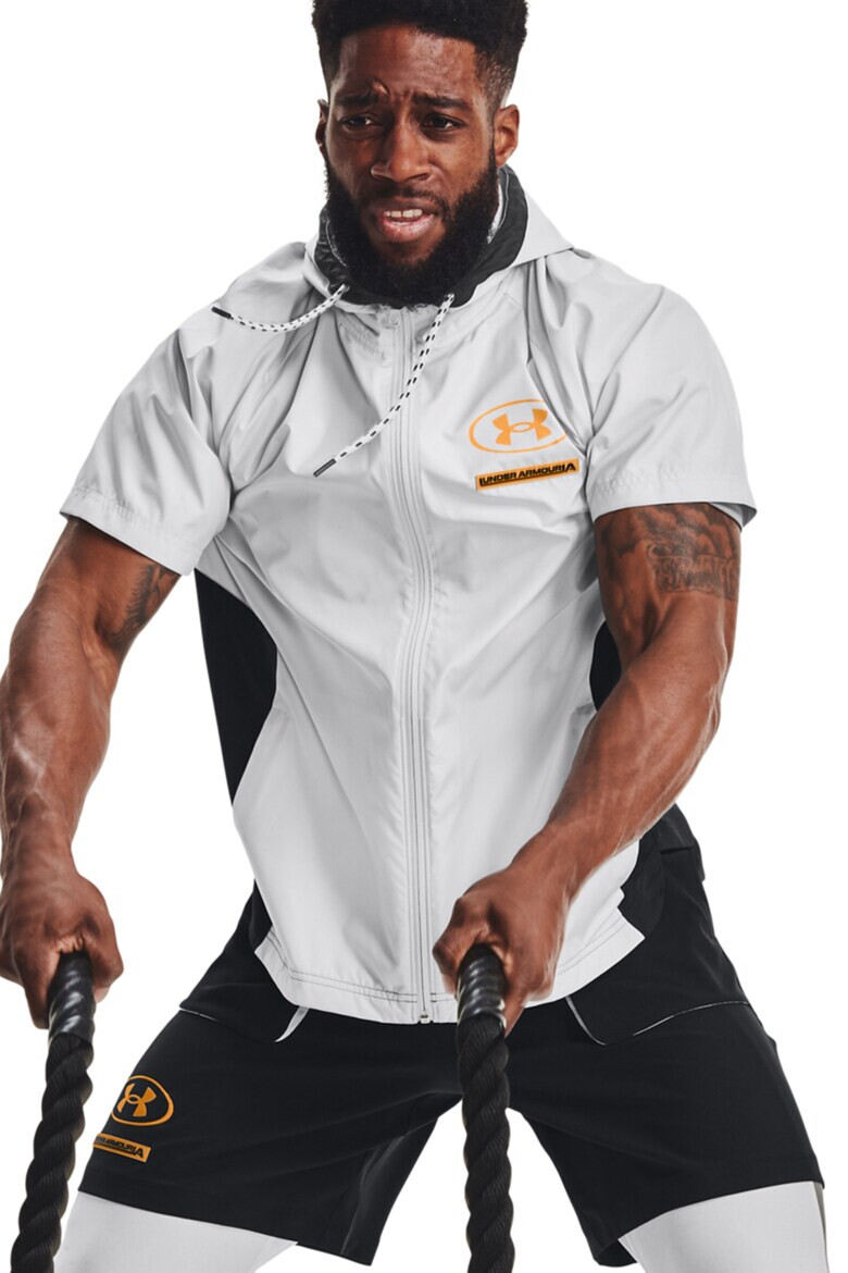 Under Armour Спортно худи Evolution с къси ръкави и цип - Pepit.bg