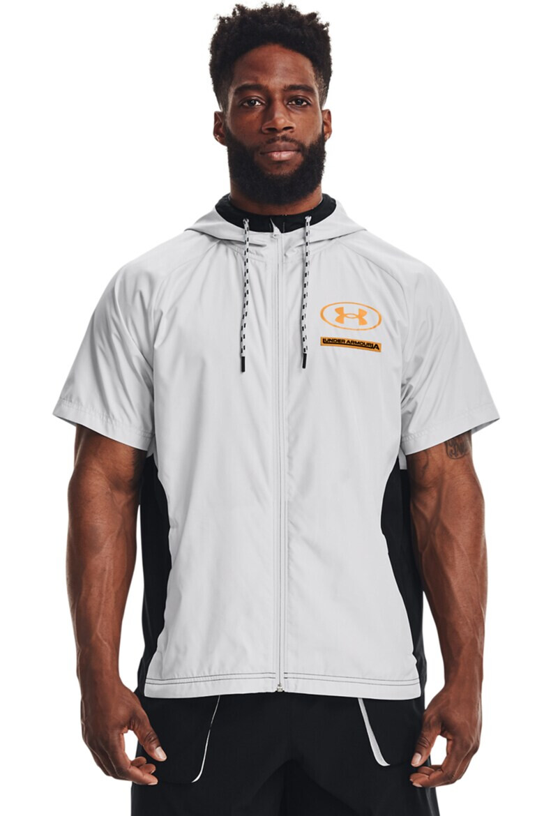 Under Armour Спортно худи Evolution с къси ръкави и цип - Pepit.bg