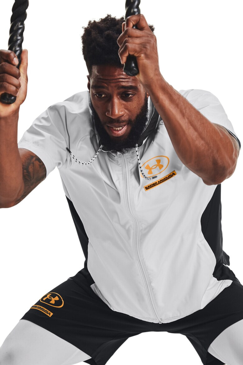 Under Armour Спортно худи Evolution с къси ръкави и цип - Pepit.bg