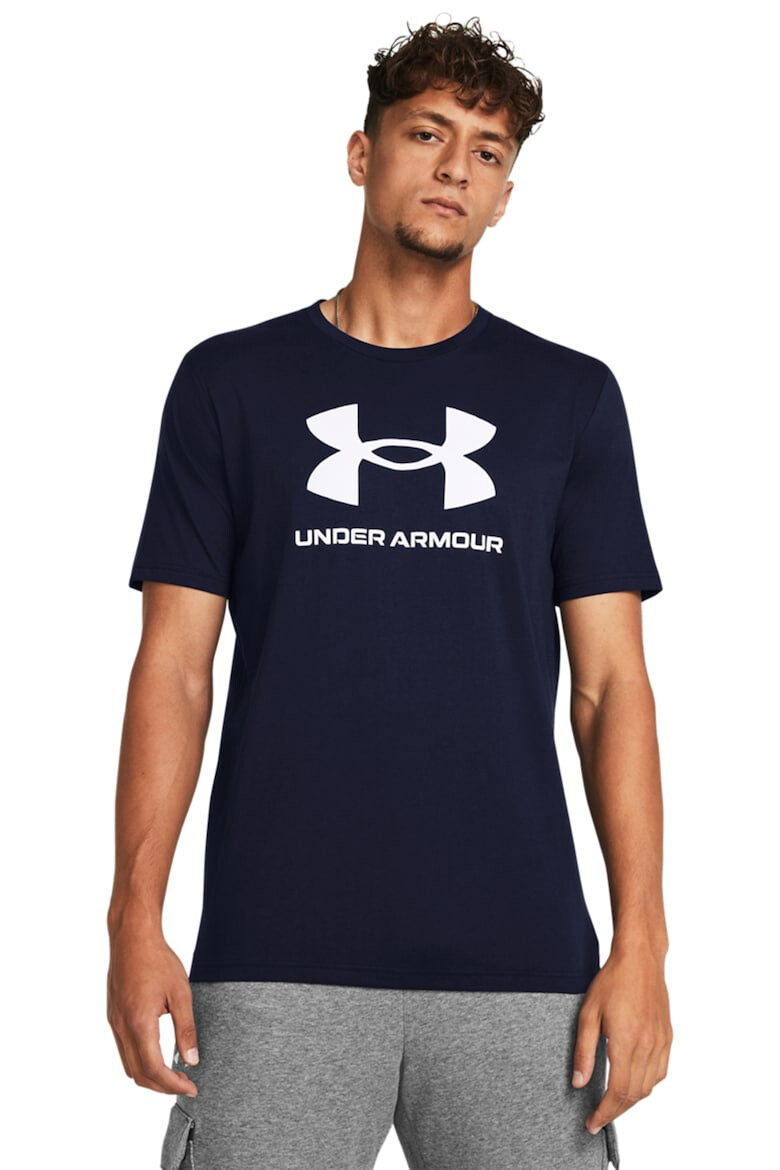 Under Armour Фитнес тениска с памук с лого - Pepit.bg