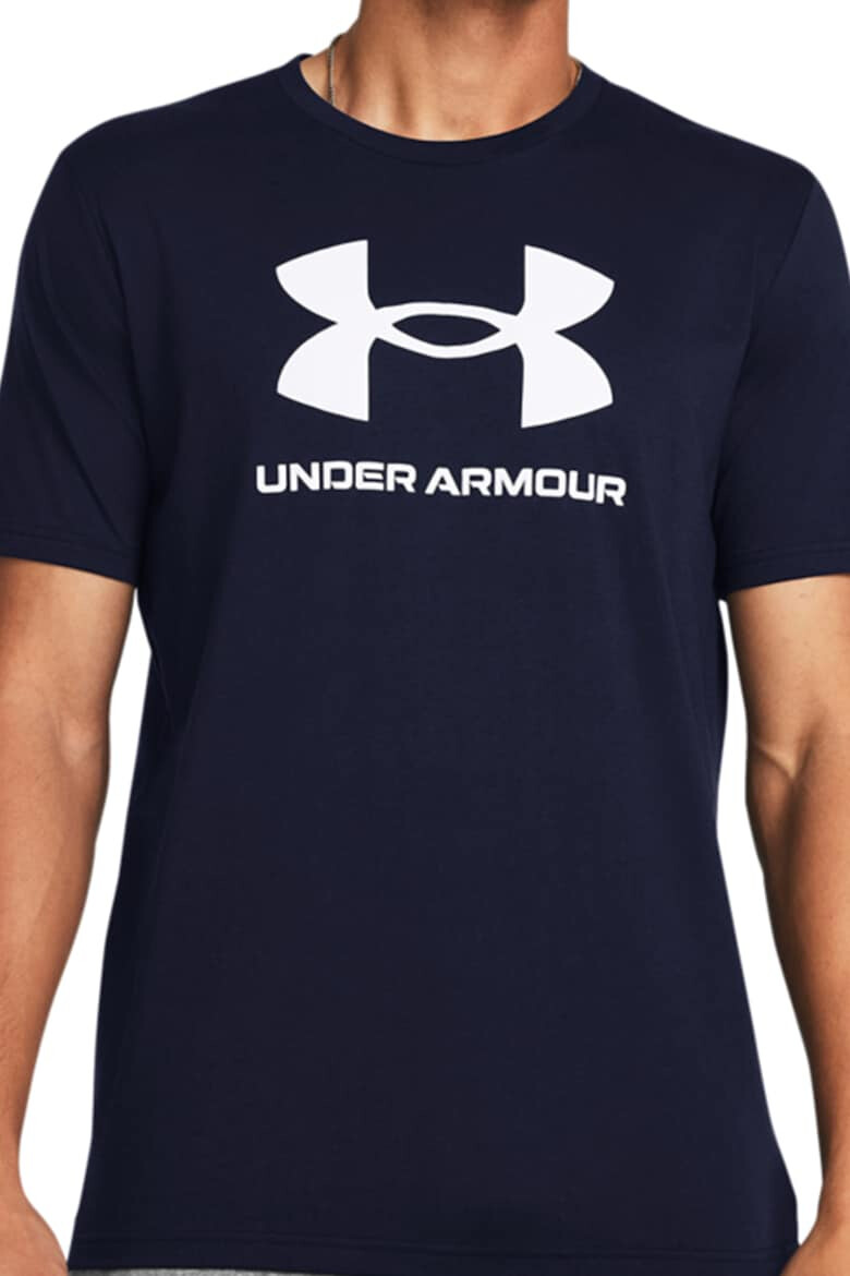 Under Armour Фитнес тениска с памук с лого - Pepit.bg