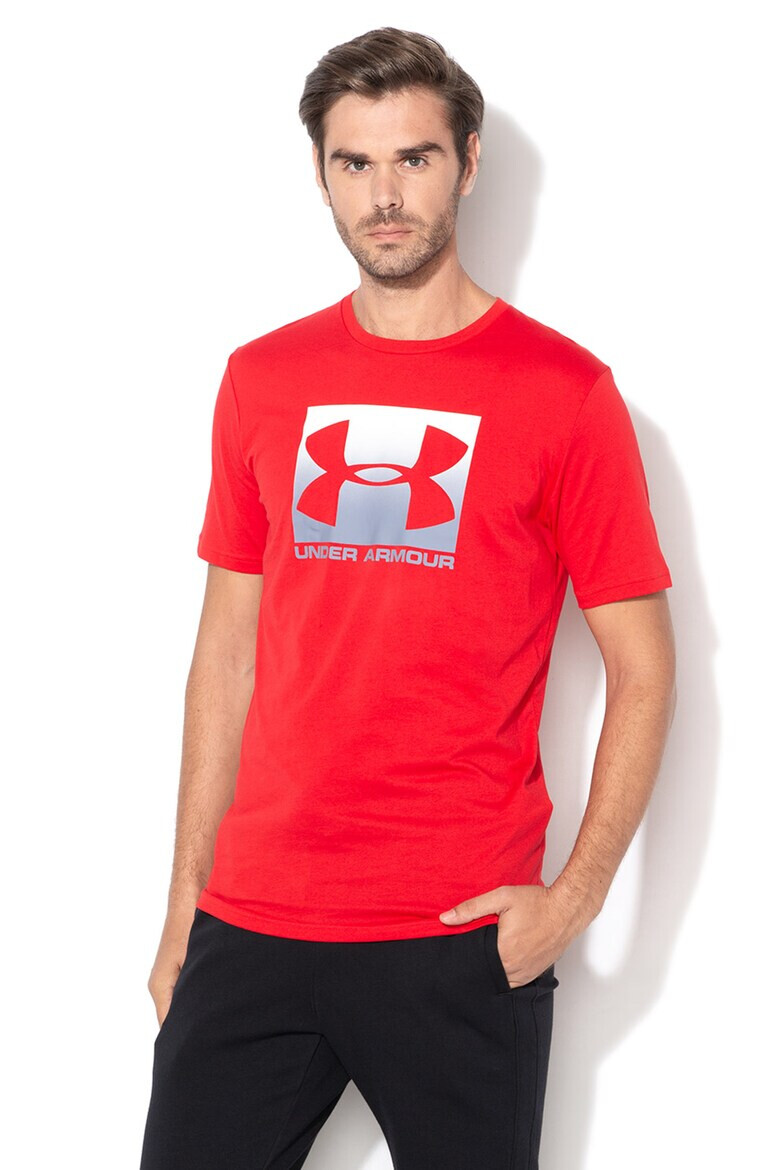 Under Armour Тениска за фитнес Boxed с лого - Pepit.bg