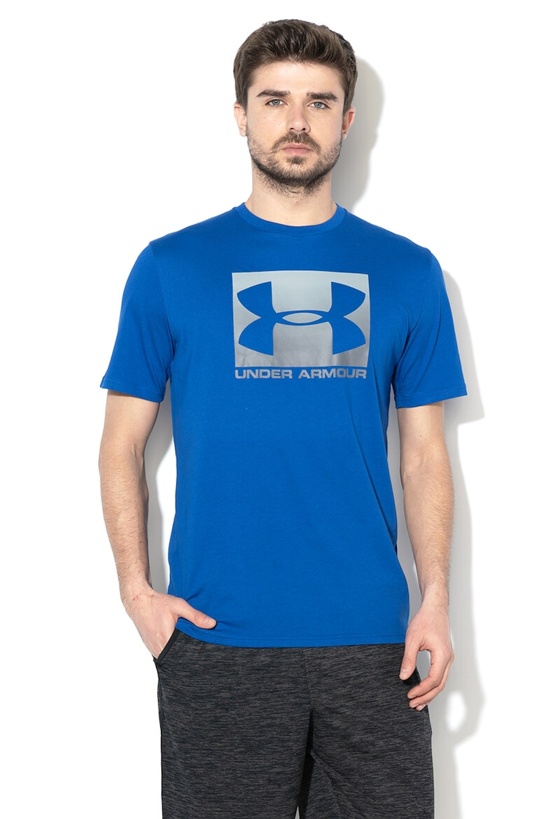 Under Armour Тениска за фитнес Boxed с лого - Pepit.bg