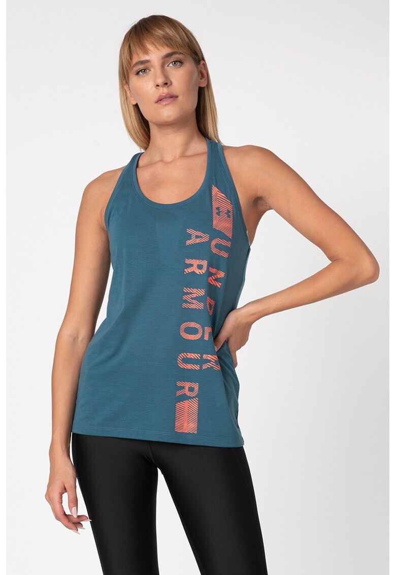 Under Armour Топ Threadborne с изрязан гръб - Pepit.bg