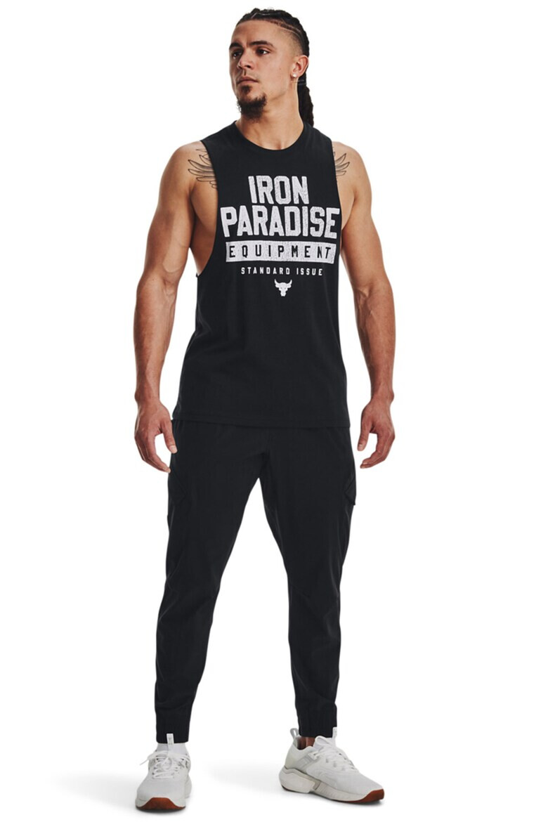 Under Armour Топ за бягане с надписи Iron Muscle - Pepit.bg