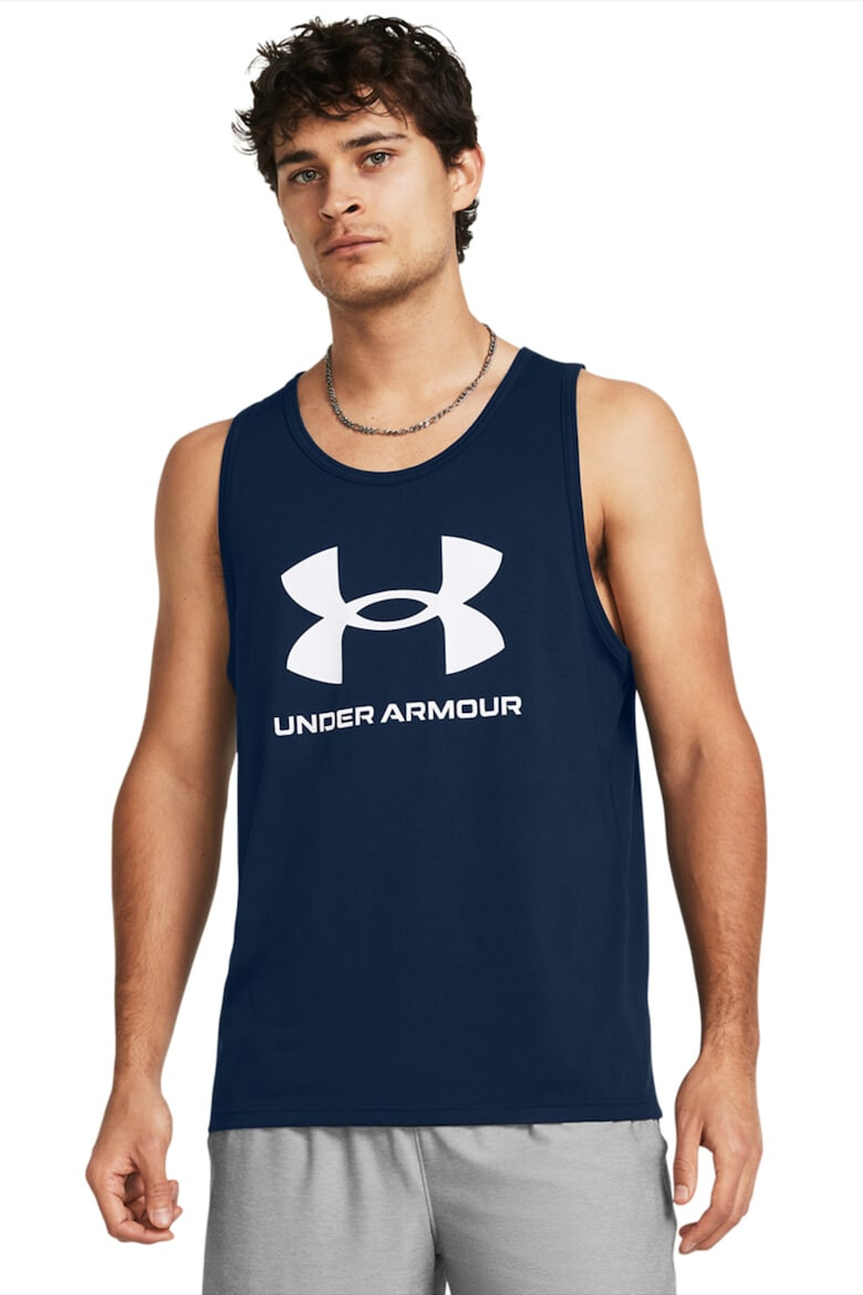 Under Armour Тренировъчен топ Sportstyle с лого - Pepit.bg